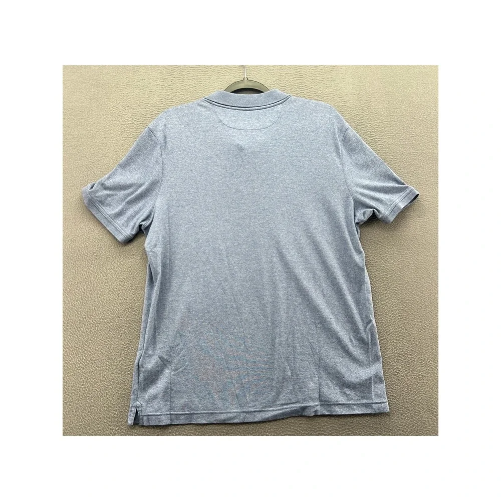 Banana Republic Polo Shirt Mens Sz L Luxury Touch Blue Standard Fit Cotton